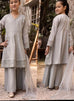 AY Grey Anarkali Emb 3pcs