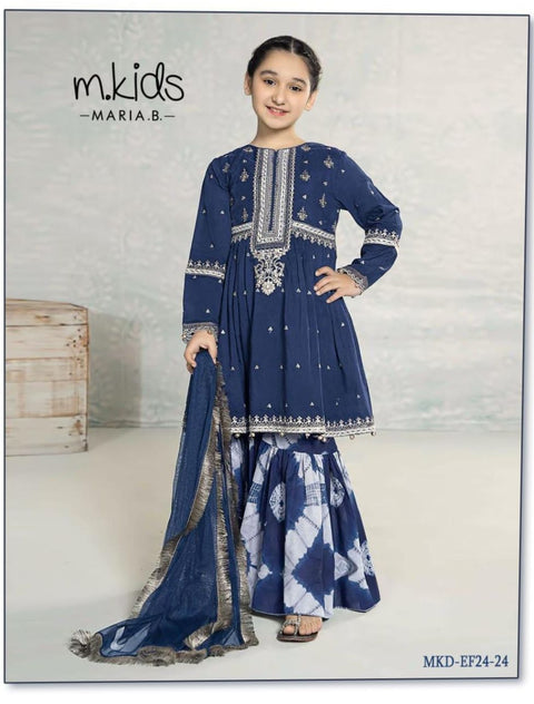 MB Darkblue Anarkali Gharara