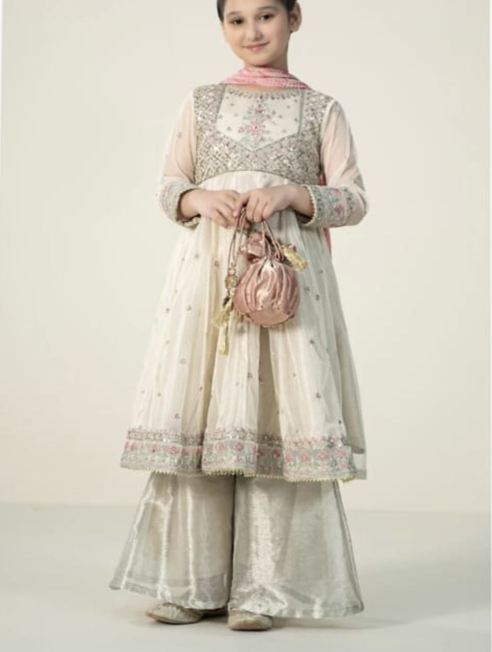 MB Off-White Festive Anarkali