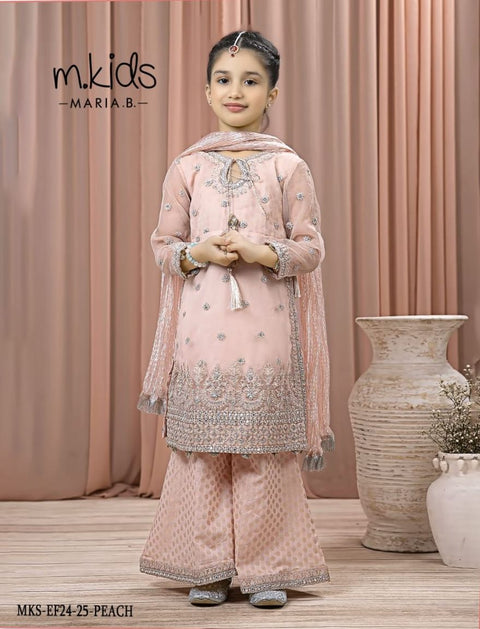 MB Peach Anarkali Plazo