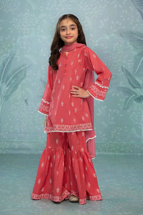 MB Peach Kurta Gharara