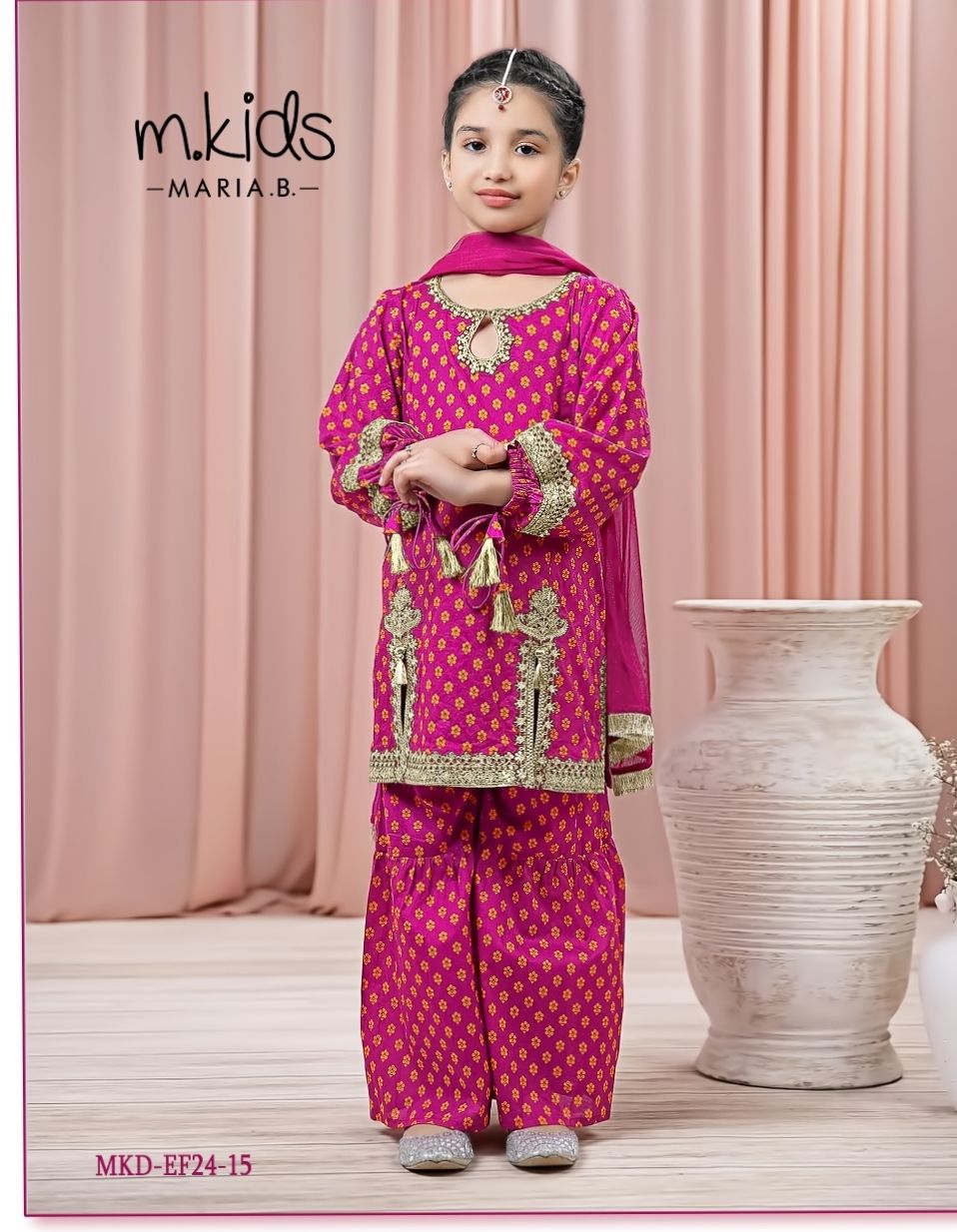 MB Pink Gharara Overall