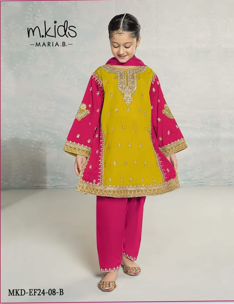 MB Pink/Yellow Anarkali Trouser