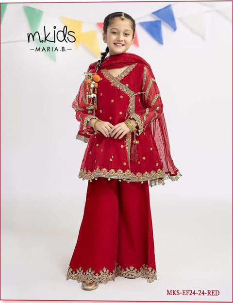 MB Red Anarkali Plazo