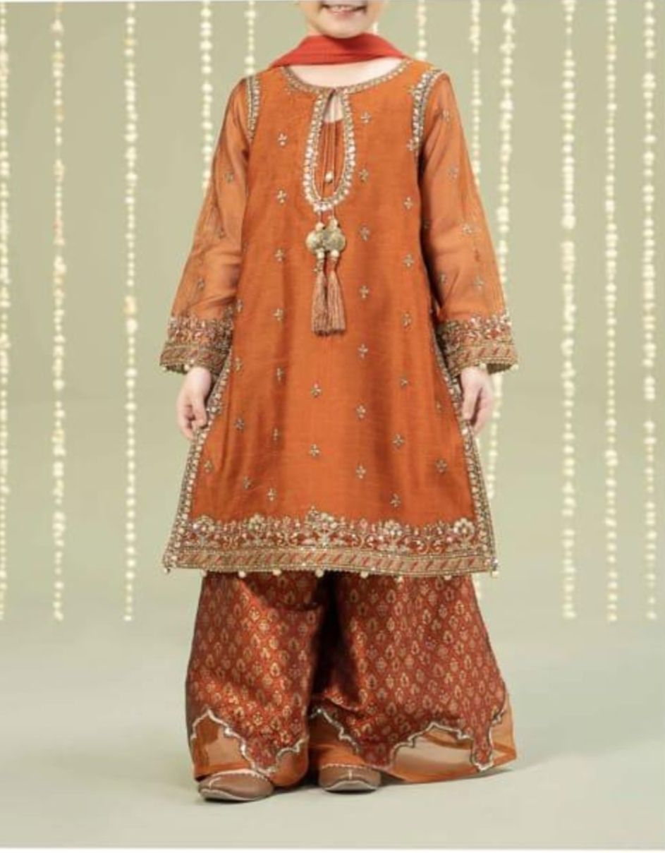 MB Rust Anarkali Gharara