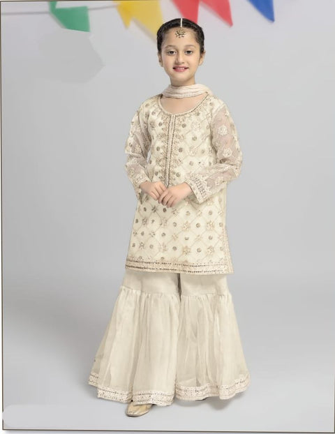 MB White Organza Gharara