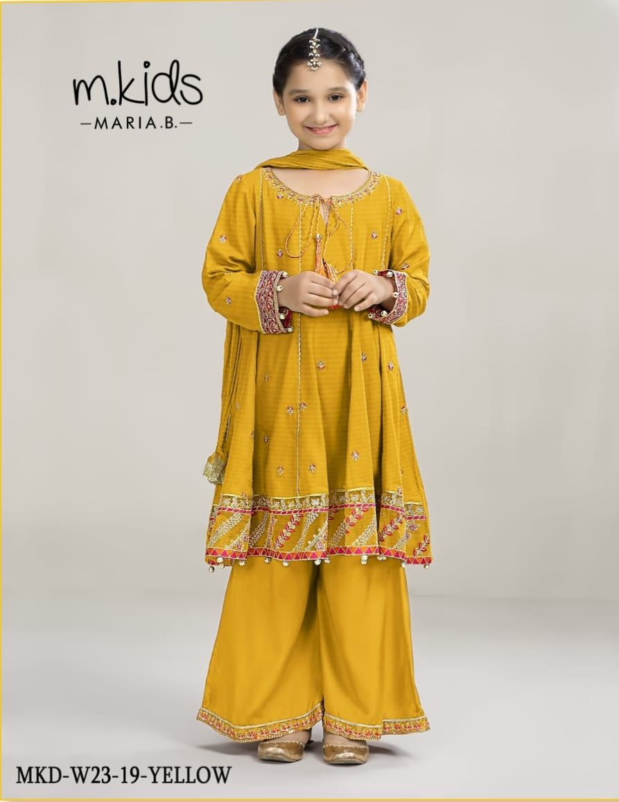 MB Yellow Anarkali Plazo