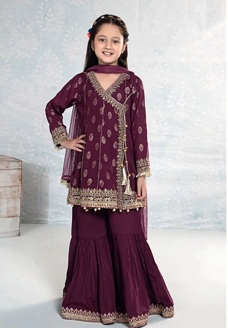 MB Wine Anarkali Gharara