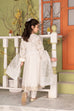 AY White Anarkali Emb 3pcs